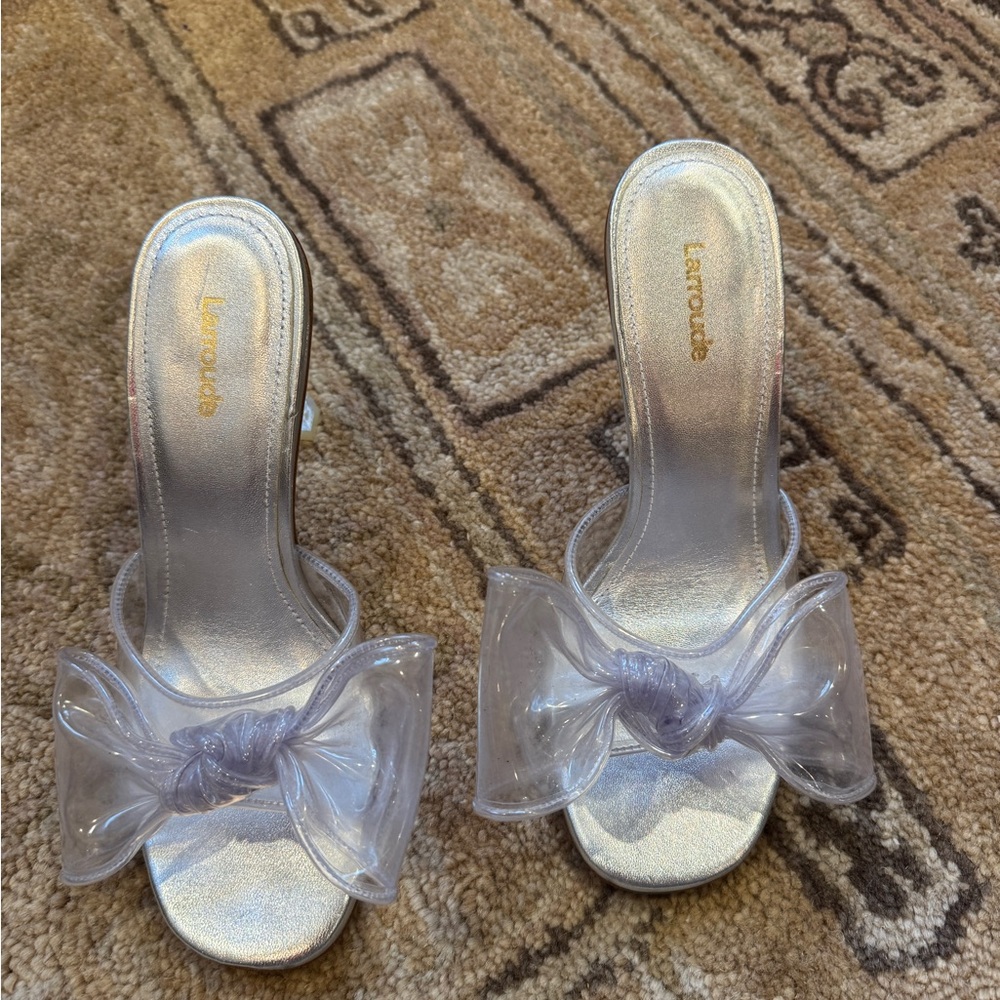 Larroude Silver Heel